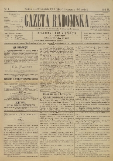 Gazeta Radomska, 1885, R. 2, nr 4