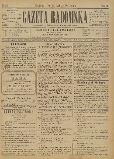 Gazeta Radomska, 1885, R. 2, nr 16