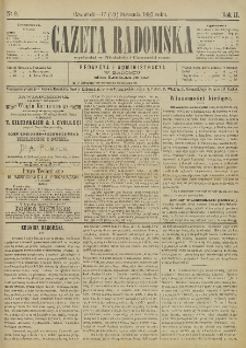 Gazeta Radomska, 1885, R. 2, nr 9