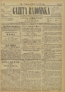 Gazeta Radomska, 1885, R. 2, nr 28