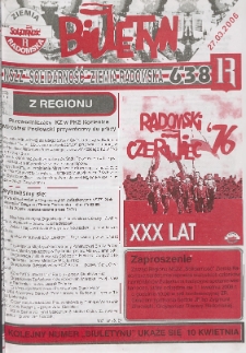 Biuletyn NSZZ "Solidarność" Ziemia Radomska, 2006, nr 638