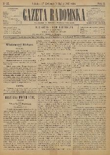 Gazeta Radomska, 1885, R. 2, nr 37