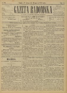 Gazeta Radomska, 1885, R. 2, nr 64