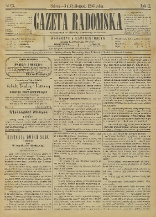 Gazeta Radomska, 1885, R. 2, nr 65