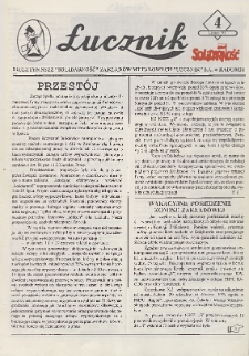 Łucznik : Biuletyn NSZZ "Solidarność" Zakładów Metalowych "Łucznik" S.A. w Radomiu, 1995, nr 4