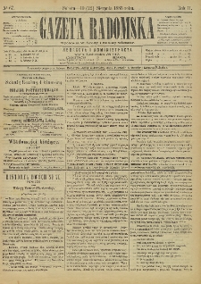 Gazeta Radomska, 1885, R. 2, nr 67