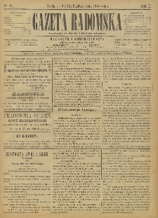 Gazeta Radomska, 1885, R. 2, nr 84