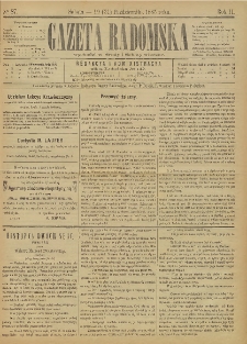 Gazeta Radomska, 1885, R. 2, nr 87