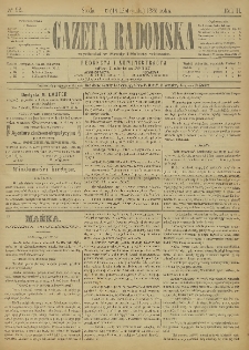 Gazeta Radomska, 1885, R. 2, nr 92