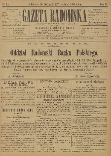 Gazeta Radomska, 1885, R. 2, nr 99