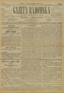 Gazeta Radomska, 1885, R. 2, nr 31