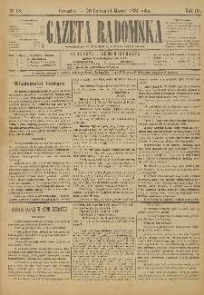 Gazeta Radomska, 1886, R. 3, nr 18