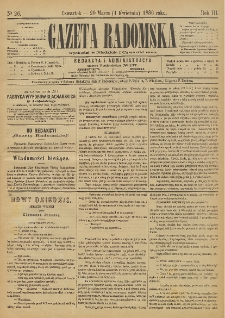 Gazeta Radomska, 1886, R. 3, nr 26