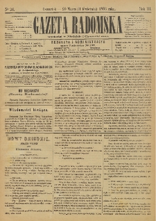 Gazeta Radomska, 1886, R. 3, nr 26