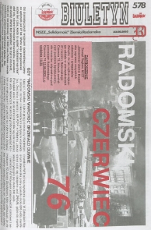 Biuletyn NSZZ "Solidarność" Ziemia Radomska, 2003, nr 578