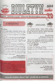 Biuletyn NSZZ "Solidarność" Ziemia Radomska, 2004, nr 604