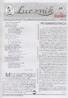 Łucznik : Biuletyn NSZZ "Solidarność" Zakładów Metalowych "Łucznik" S.A. w Radomiu, 1999, nr 46