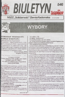 Biuletyn NSZZ "Solidarność" Ziemia Radomska, 2002, nr 546