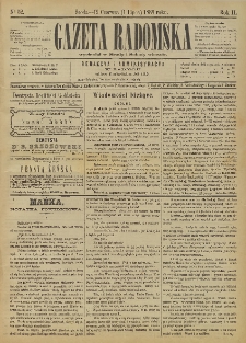 Gazeta Radomska, 1885, R. 2, nr 52