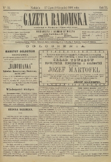 Gazeta Radomska, 1886, R. 3, nr 62