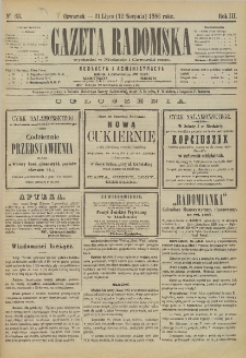 Gazeta Radomska, 1886, R. 3, nr 63