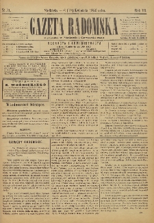 Gazeta Radomska, 1886, R. 3, nr 31