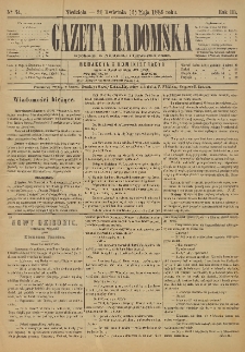 Gazeta Radomska, 1886, R. 3, nr 34