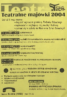 Teatralne majówki 2014 : program teatralny