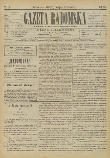 Gazeta Radomska, 1886, R. 3, nr 66