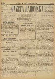 Gazeta Radomska, 1886, R. 3, nr 41