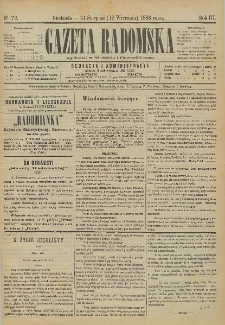 Gazeta Radomska, 1886, R. 3, nr 72