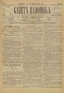 Gazeta Radomska, 1886, R. 3, nr 99