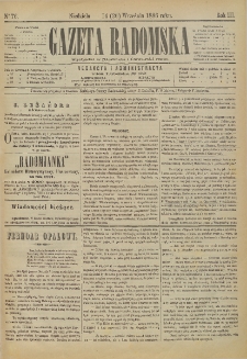 Gazeta Radomska, 1886, R. 3, nr 76