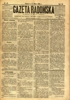 Gazeta Radomska, 1890, R. 7, nr 40