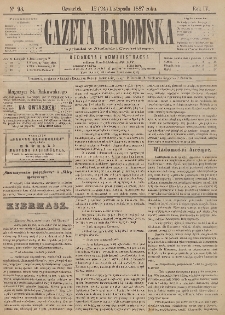 Gazeta Radomska, 1887, R. 4, nr 93