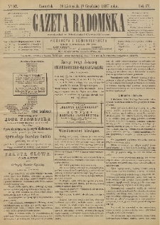 Gazeta Radomska, 1887, R. 4, nr 97