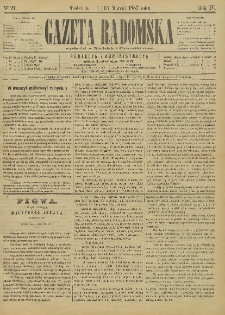 Gazeta Radomska, 1887, R. 4, nr 21