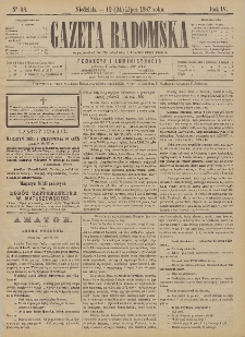 Gazeta Radomska, 1887, R. 4, nr 58