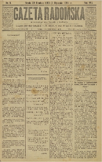 Gazeta Radomska, 1891, R. 8, nr 3