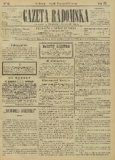 Gazeta Radomska, 1887, R. 4, nr 23