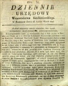 Dziennik Urzędowy Województwa Sandomierskiego, 1826, nr 30