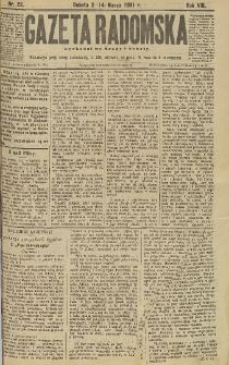 Gazeta Radomska, 1891, R. 8, nr 22