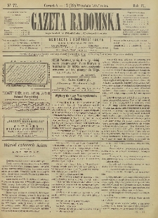 Gazeta Radomska, 1887, R. 4, nr 77