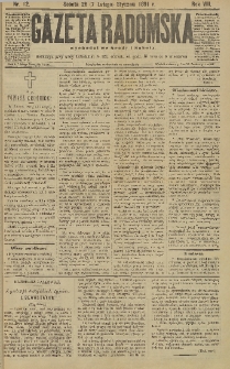 Gazeta Radomska, 1891, R. 8, nr 12