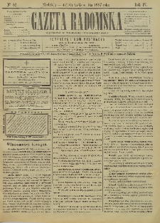 Gazeta Radomska, 1887, R. 4, nr 82
