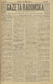 Gazeta Radomska, 1891, R. 8, nr 39