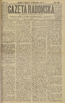 Gazeta Radomska, 1891, R. 8, nr 74