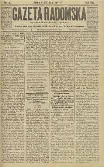 Gazeta Radomska, 1891, R. 8, nr 41