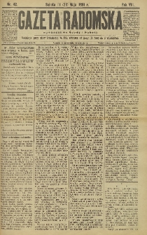 Gazeta Radomska, 1891, R. 8, nr 42