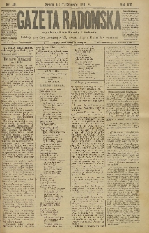 Gazeta Radomska, 1891, R. 8, nr 49